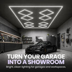 49,280 Lumens LED Garage Light, 8-Hex Grid, Close-to-Ceiling, Cool White