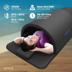 Portable Infrared Sauna Dome – 1300W Full-Body Dry Sauna with Jade Stones & Near-Zero EMF, Black