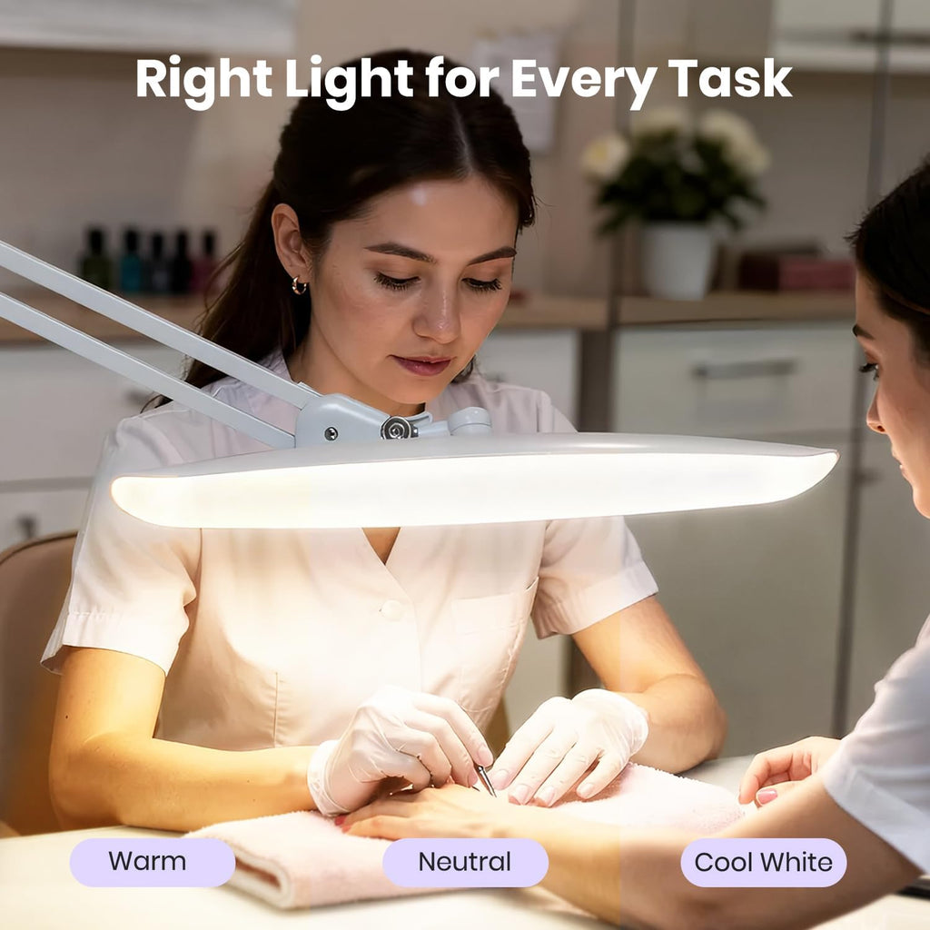 Pro Series 20” LED Desk Lamp – CRI 95, 3 Light Modes, 2200 Lumens, White