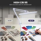 Pro Series XL LED Modern Desk Lamp, 23" Wide, 2200 Lumens, CRI 95, Dimmable, White