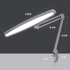 2200 Lumens LED Desk Lamp with Clamp – 23" Wide, 3 Light Modes for Workbench & Home Office, Silver