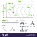 6-Arrow Shape Ultra-Bright LED Ceiling Light – 42,2400 Lumens for Warehouses & Gyms, Blue