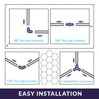 15 Hex Grids LED Ceiling Light with Hanging Kit – 69,600 Lumens for Auto Shops, Salons & Gyms, Cool White