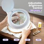 Neatfi Pro Series 5-Inch Glass Lens Bifocal LED Magnifying Lamp – 5D/20D, 1200 Lumens, White