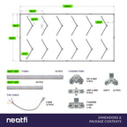 12-Arrow Shape Ultra-Bright LED Ceiling Light - 42,2400 Lumens for Warehouses & Gyms