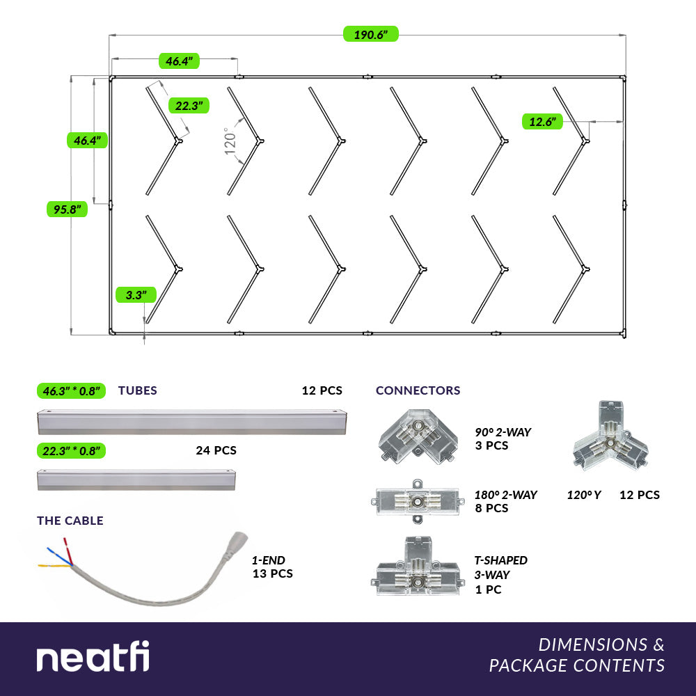 12-Arrow Ultra-Bright 42,240 Lumens LED Ceiling Light with Hanging Kit for Shops & Gyms, Cool White