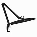 1600 Lumens LED Desk Lamp with Clamp – 22" Wide Shade, Adjustable & Non-polar Dimming Light, Black