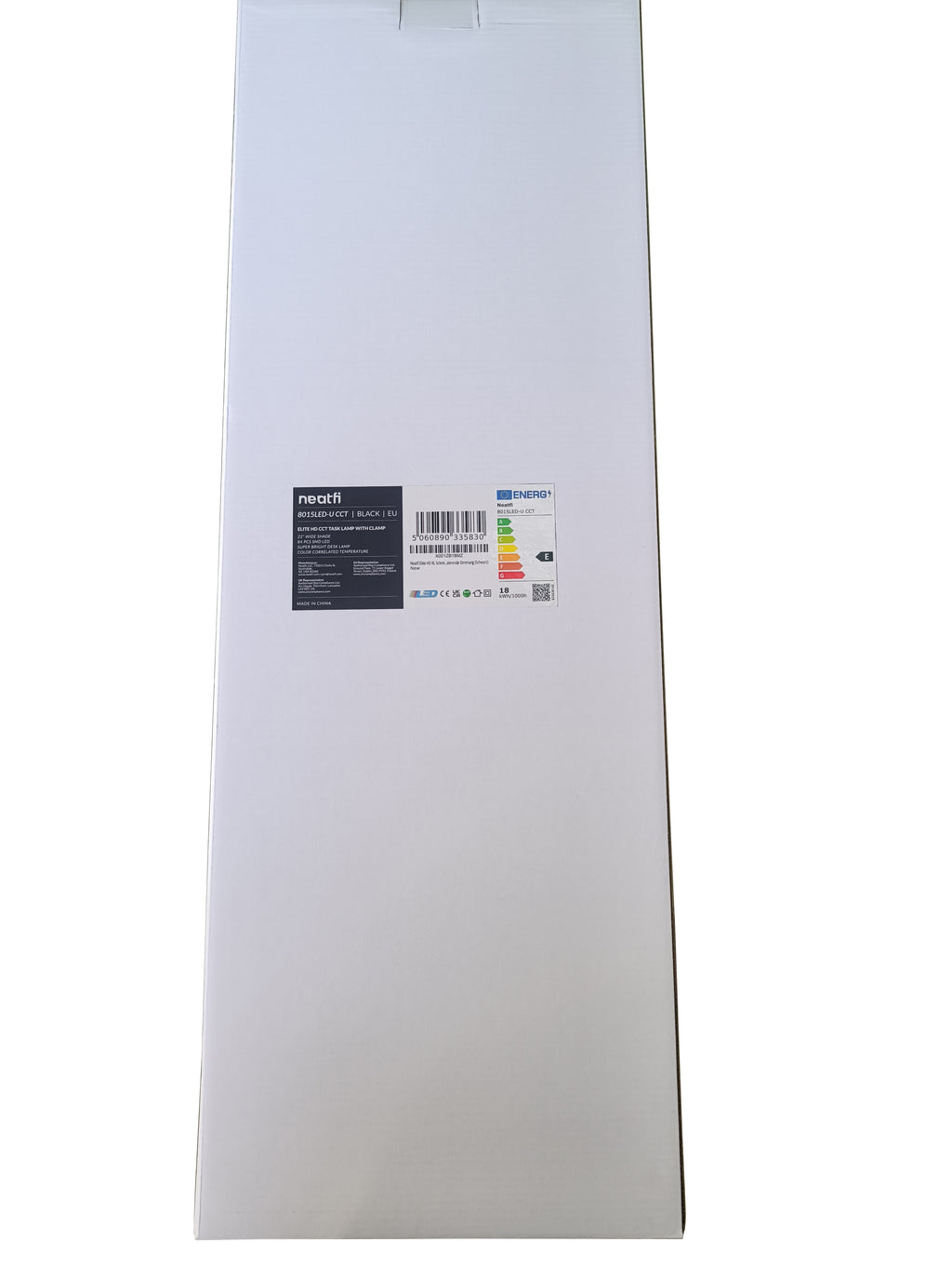 2260 Lumens Elite Task Lamp with Clamp – 22" Wide, 3 Color Modes for Nails & Crafts, Black