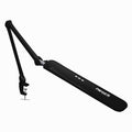 Lámpara de escritorio Elite de 17" de ancho con abrazadera – Luz de trabajo ajustable y con atenuación no polar, color negro
