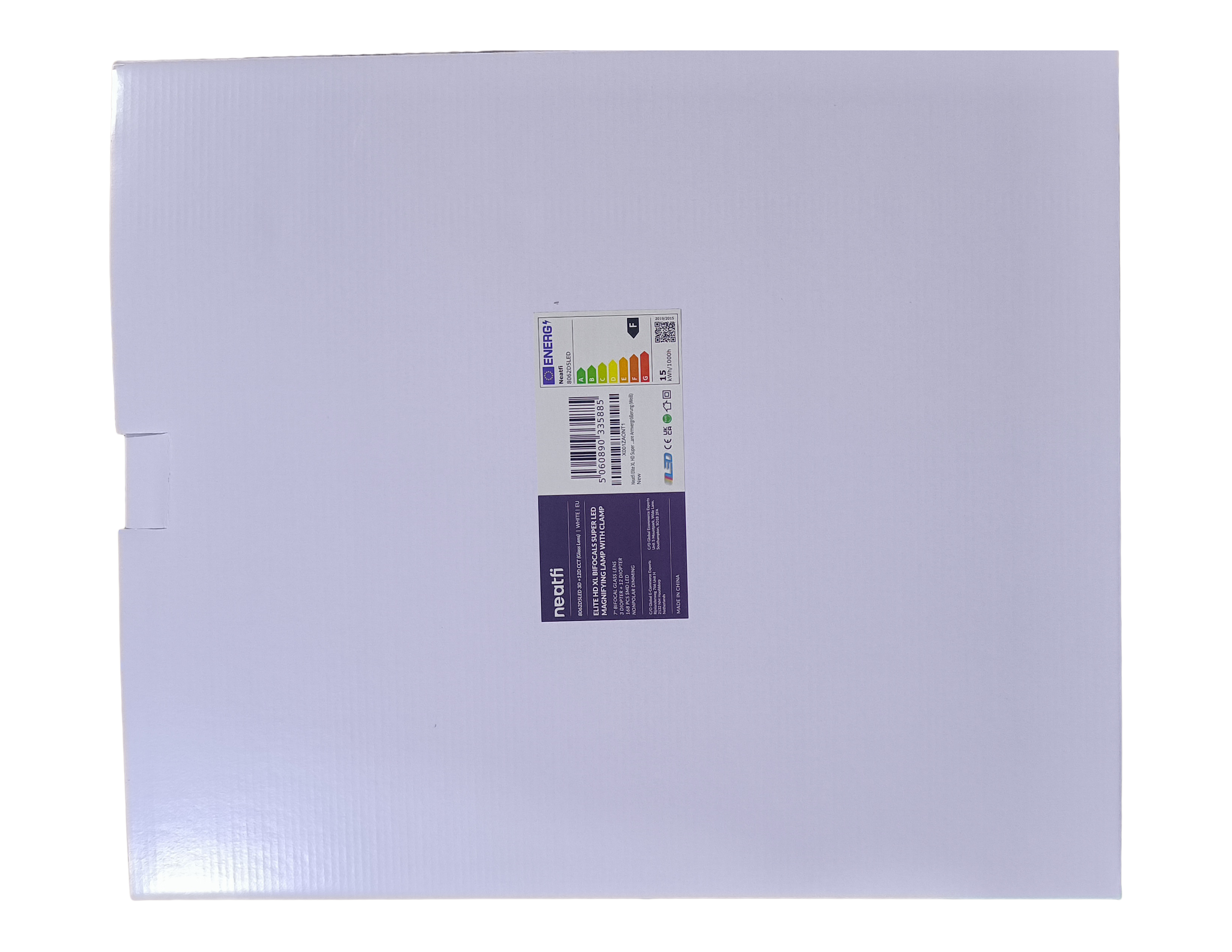 7” Glass Lens Elite Magnifying Lamp with Clamp – 5 Diopter Adjustable Arm for Detail Works, White