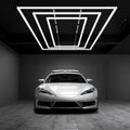 Plafonnier LED 2 rectangles 35 200 lumens avec kit de suspension pour magasins et salles de sport, blanc froid
