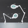 7" Wide Lens XL Bifocals, 3 Light Modes, 1,600 Lumens Super LED Magnifier Lamp with Clamp - White