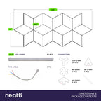 Snowflake Pattern LED Ceiling Light with Hanging Kit for Auto Shops, Salons & Gyms, Cool White