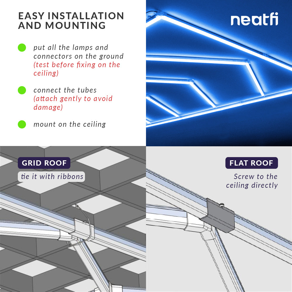 6-Arrow Shape Ultra-Bright LED Ceiling Light – 42,2400 Lumens for Warehouses & Gyms, Blue