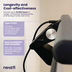 15.8" Monitor Light Bar with HD Webcam with USB-C Cable - Black