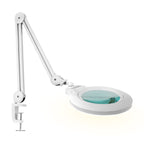 Lampe loupe à lentille bifocale de 7 po – 3 modes d'éclairage, 1600 lumens DEL, pour travaux de précision, blanche