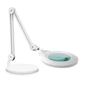 Lámpara LED con Lupa y Base de Acrílico de 7" de Ancho – 1600 Lúmenes, Regulable para Trabajos de Precisión, Blanca
