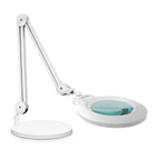 Lámpara LED con Lupa y Base de Acrílico de 7" de Ancho – 1600 Lúmenes, Regulable para Trabajos de Precisión, Blanca