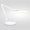Lámpara de escritorio LED de 20” de ancho con base – Luz de trabajo de 2200 lúmenes para oficina en casa y manualidades, negra