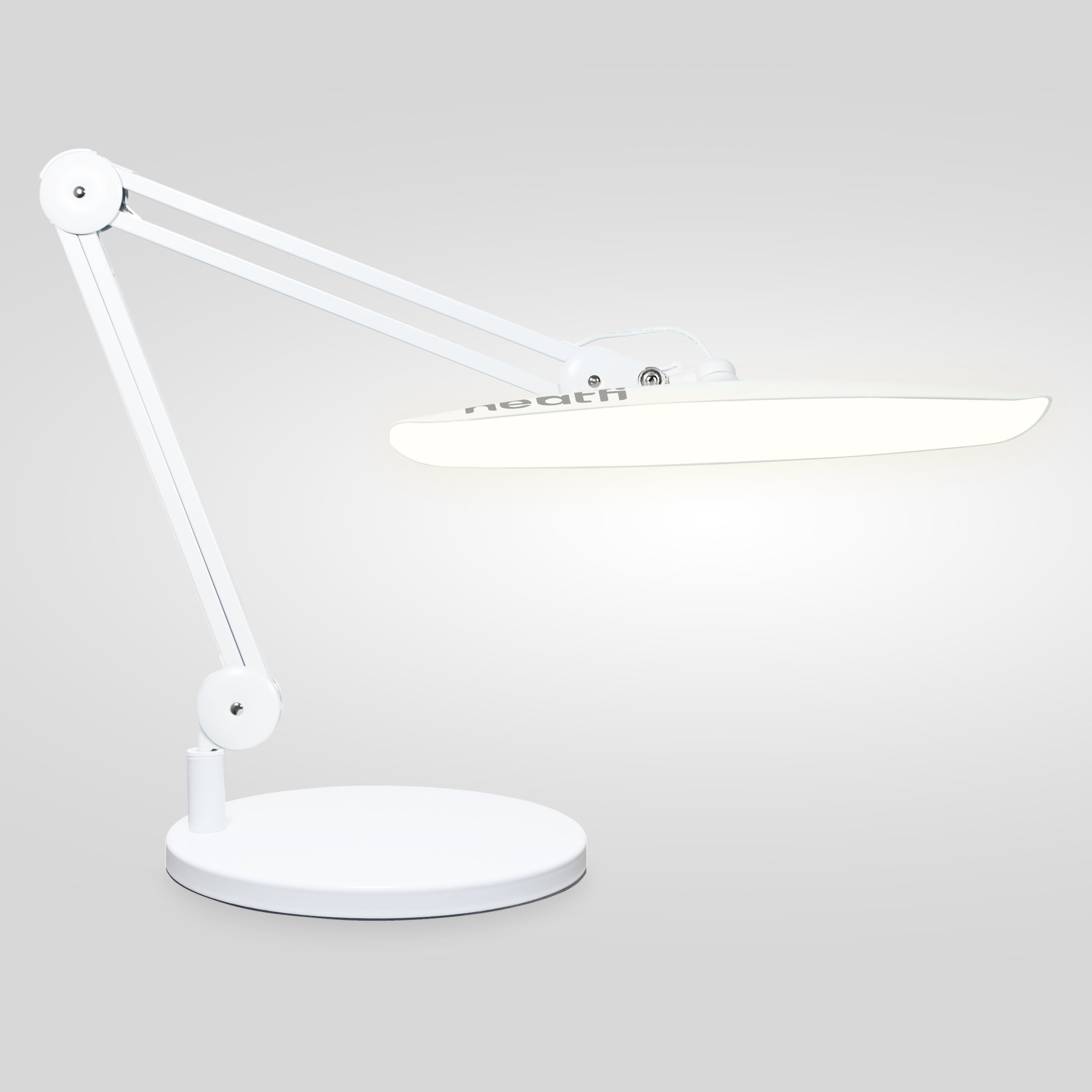 Lámpara de escritorio LED de 20” de ancho con base – Luz de trabajo de 2200 lúmenes para oficina en casa y manualidades, negra