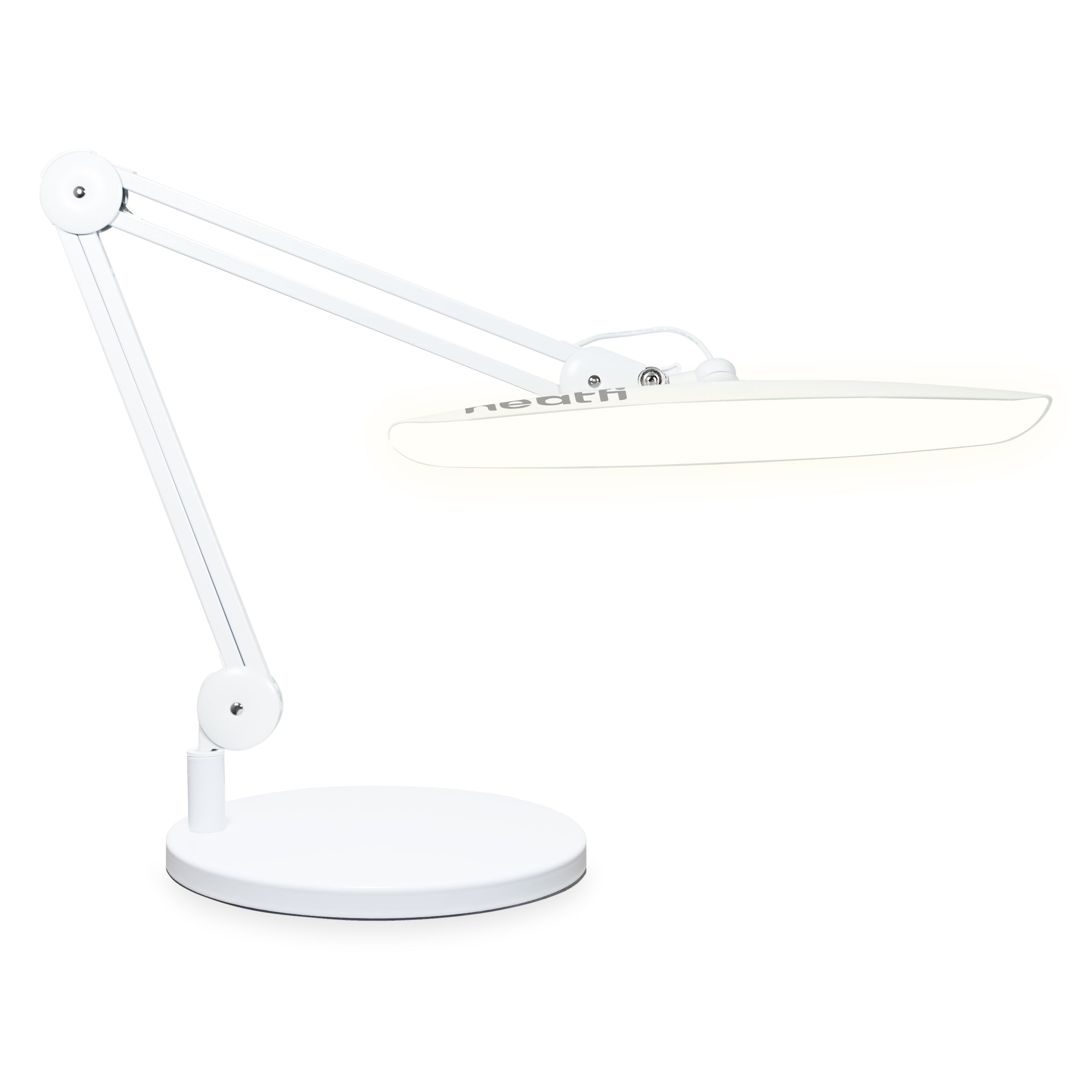 Lámpara de escritorio LED de 20” de ancho con base – Luz de trabajo de 2200 lúmenes para oficina en casa y manualidades, negra