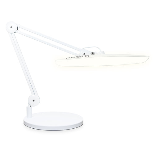 Lámpara de escritorio LED de 20” de ancho con base – Luz de trabajo de 2200 lúmenes para oficina en casa y manualidades, negra