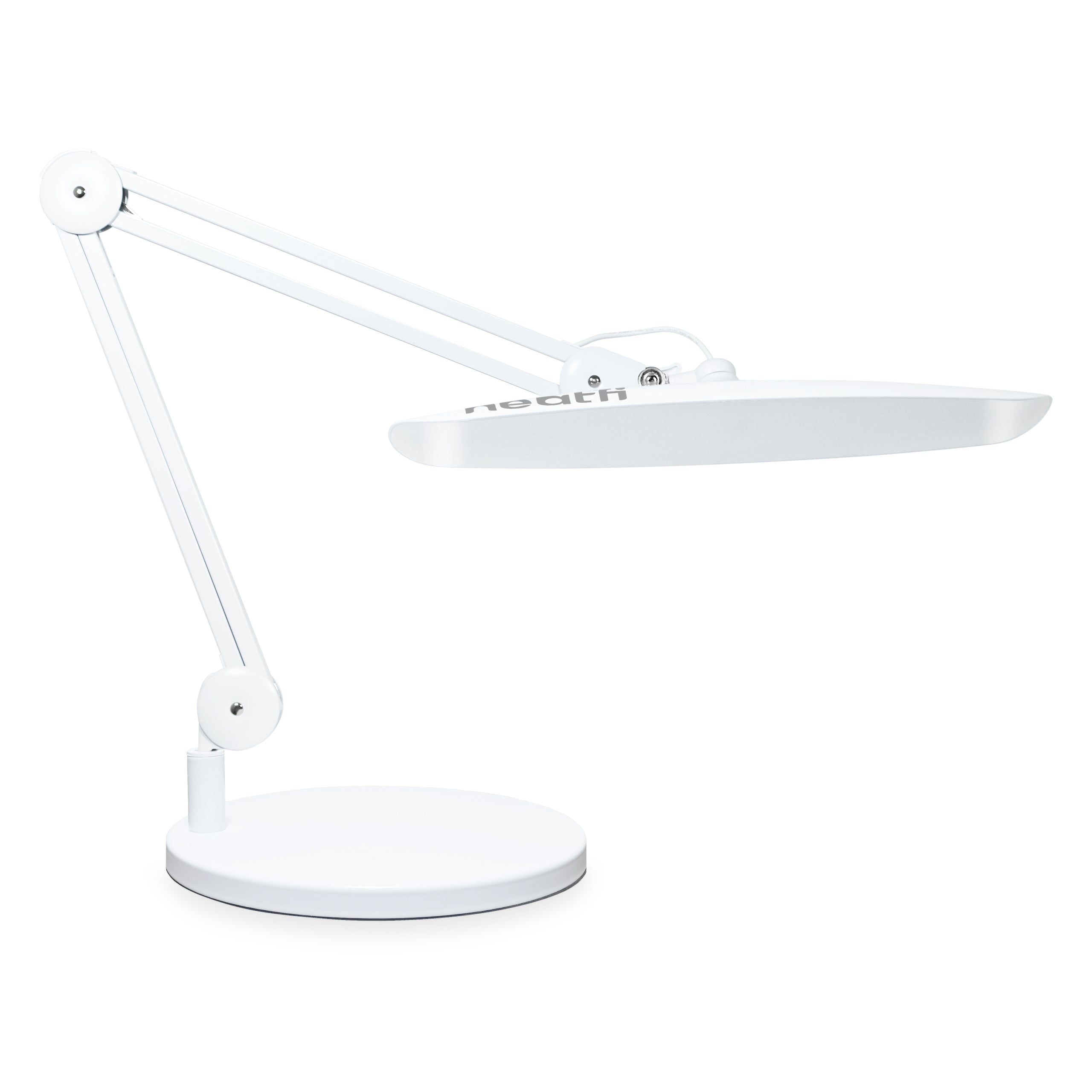 20” Wide Head LED Desk Lamp with Base – 2200 Lumens Task Light for Home Office & Crafts, White
