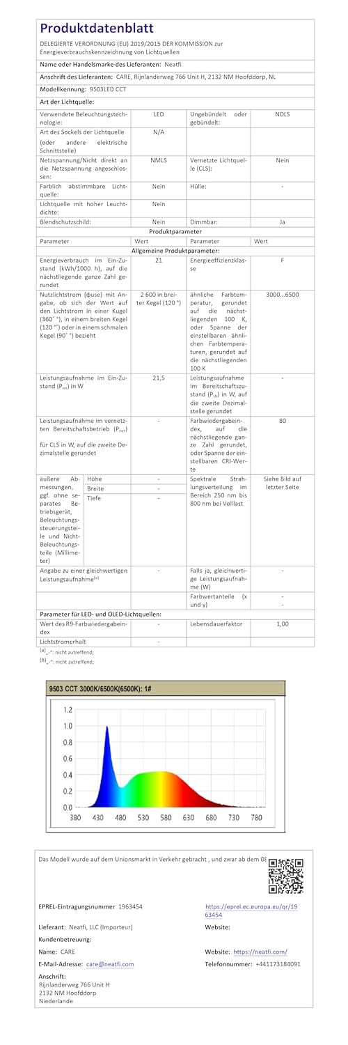 2200 Lumens LED Desk Lamp with Clamp – 23" Wide, 3 Light Modes for Workbench & Home Office, White