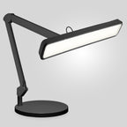 Lampe de bureau LED à large abat-jour 22" avec base – Lampe de travail 2500 lumens pour établi et travaux manuels, noire