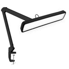 22” Wide Shade LED Desk Lamp with Clamp – 2500 Lumens Task Light for Workbench & Crafts, Black