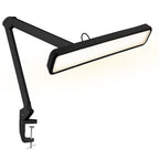 Lámpara LED de escritorio de 2500 lúmenes con abrazadera – Pantalla ancha de 55 cm, 5 modos de color para uñas y manualidades, negro