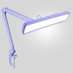 22” Wide Shade LED Desk Lamp with Clamp – 2500 Lumens Task Light for Workbench & Crafts, Lavender