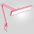 Lámpara de escritorio LED con abrazadera, pantalla ancha de 22” – Luz de trabajo de 2500 lúmenes para banco de trabajo y manualidades, rosa