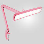 Lampe de bureau LED à pince de 56 cm de large – Lampe de travail de 2500 lumens pour établi et travaux manuels, rose