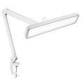 Lampe de bureau à pince LED 22" de large – Lumière de travail 2500 lumens pour établi et travaux manuels, blanche