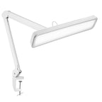 Lampe de bureau à pince LED 22" de large – Lumière de travail 2500 lumens pour établi et travaux manuels, blanche