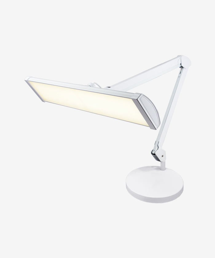 26" Wide Shade 3,500 Lumens Ultra LED Touch Control Task Lamp with Base, Correlated Color Temperature - White