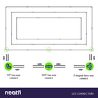3 Rectangles LED Ceiling Light – 52,800 Lumens, Easy Installation for Shops & Salons, Cool White