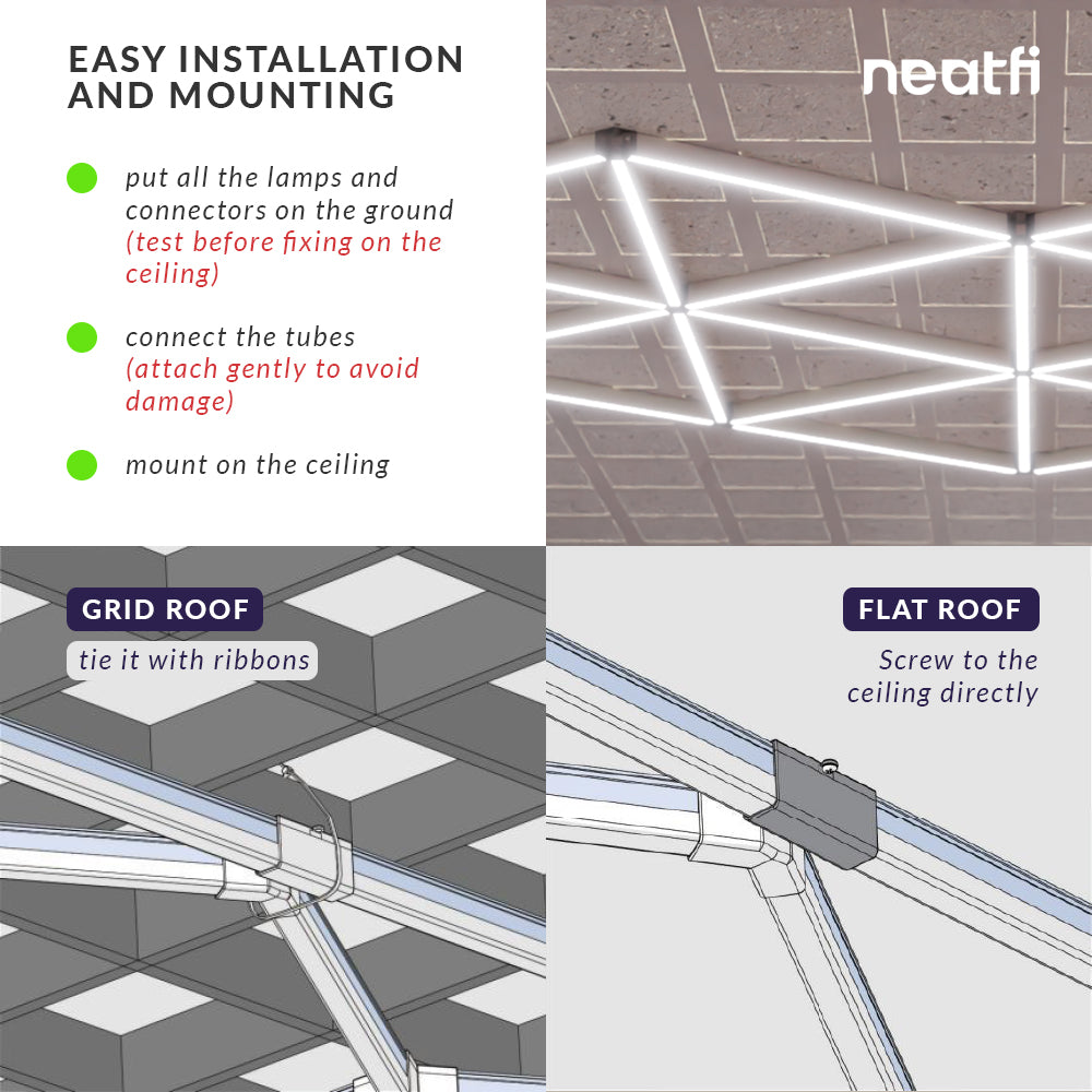 Luz LED moderna con forma de corazón para garaje con kit para colgar - Blanco frío