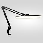 2200 Lumens LED Desk Lamp with Clamp – 20” Wide Shade, 3 Light Modes, Dimmable Task Light, Black