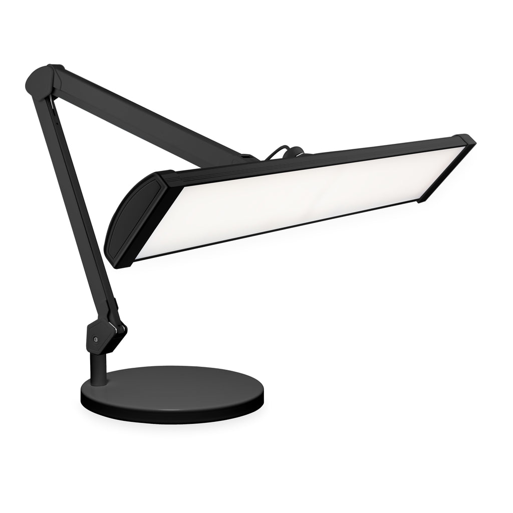 3500 Lumens LED Desk Lamp – 26” Ultra-Wide Shade, Non-Flickering Task Light with Base, Black