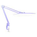 2200 Lumens LED Desk Lamp with Clamp – 20” Wide Shade, 3 Light Modes, Dimmable Task Light, Lavender