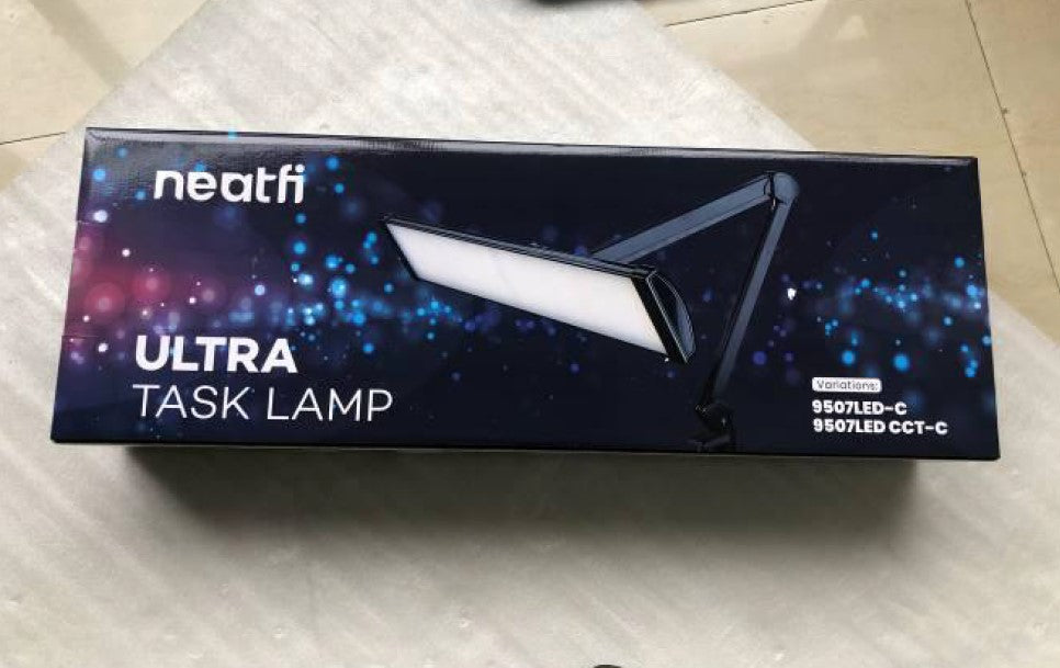 3500 Lumens LED Desk Lamp – 26” Ultra-Wide Shade, Non-Flickering Task Light with Clamp, Black