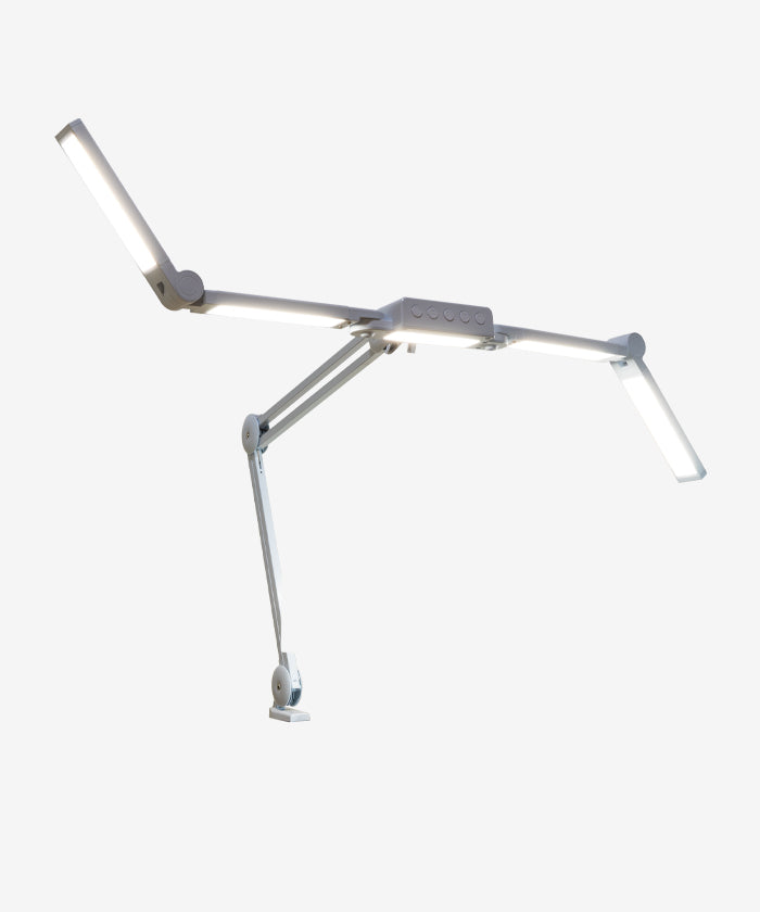 44" Wide Shade LED Desk Lamp with Clamp – 3000 Lumens, 3 Color Modes, CRI 95, Dimmable Task Light