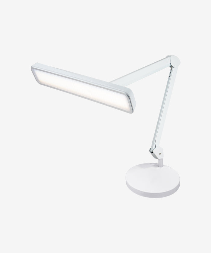 19” Wide Shade XL 2,500 Lumens LED Task Lamp with Base - White