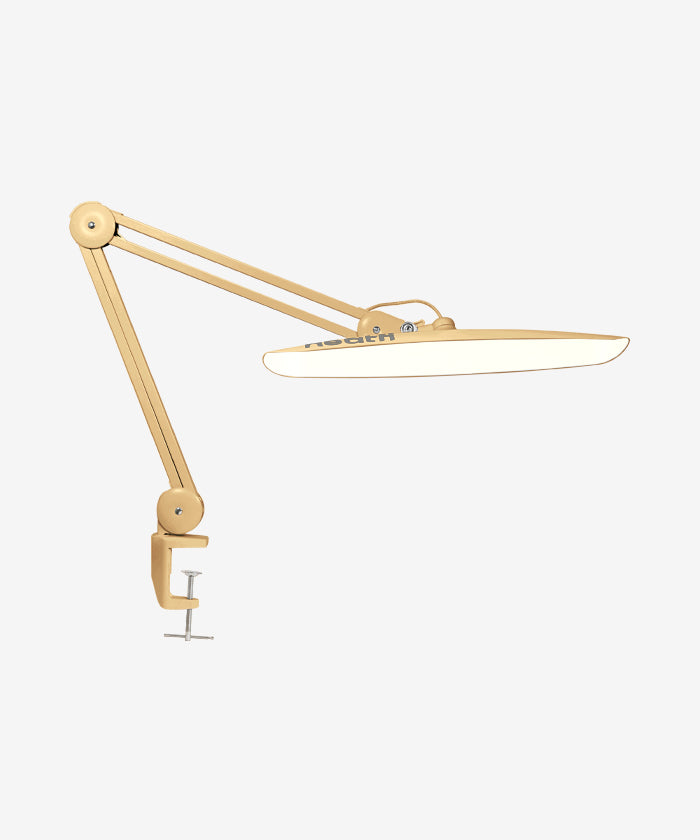 20” LED Desk Lamp with Clamp – Wide Shade XL, 2,200 Lumens, 3 Color Temperature Modes, Dimmable, Adjustable for for Home, Office & Crafts – Gold