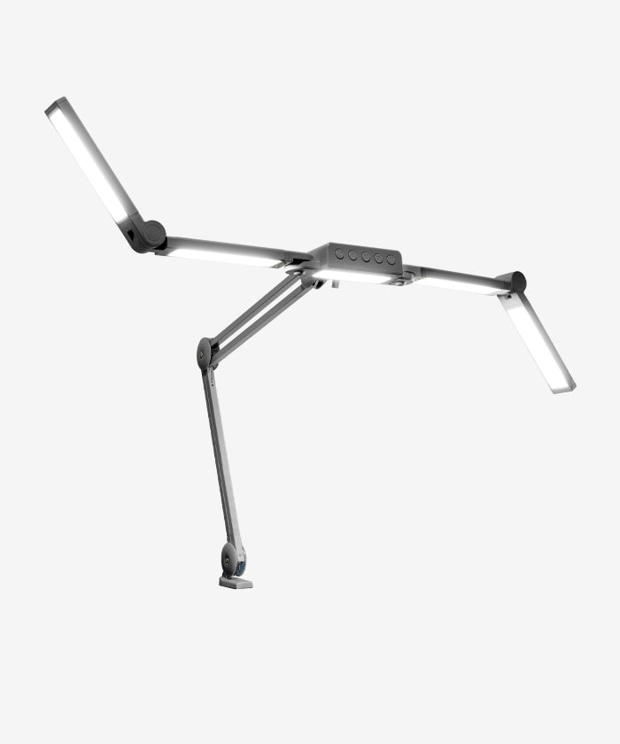 44" Wide Shade LED Desk Lamp with Clamp – 3000 Lumens, 3 Color Modes, CRI 95, Dimmable Task Light
