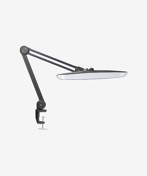 20” Wide Shade XL LED Desk Lamp with Clamp, 2200 Lumens, Dimmable – Space Gray