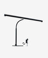   LED Desk Lamp with Clamp and Base, Motion Sensor & Touch Control - Black