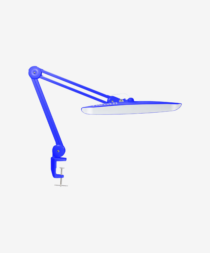 20” Wide Shade XL LED Desk Lamp with Clamp, 2200 Lumens, Dimmable – Sapphire Blue
